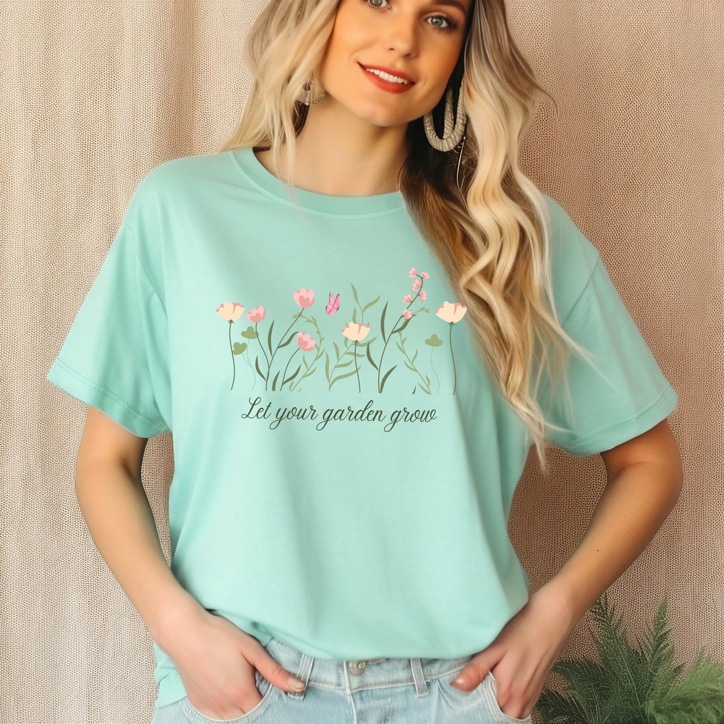 Motivational Cottage Garden T-shirt - Let Your Garden Grow