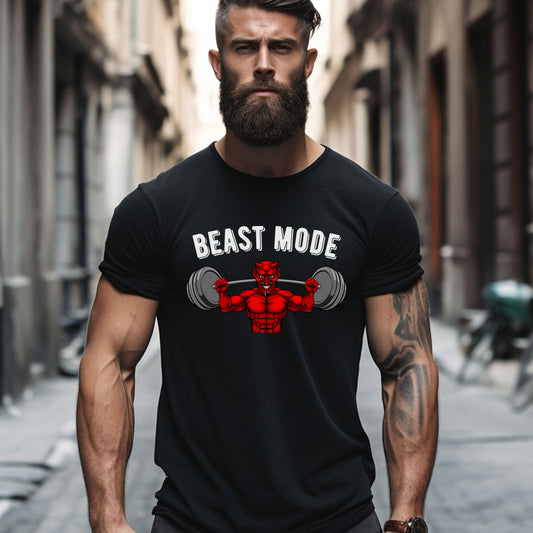 Beast Mode Gym T-shirt - Weight Training Devil Top