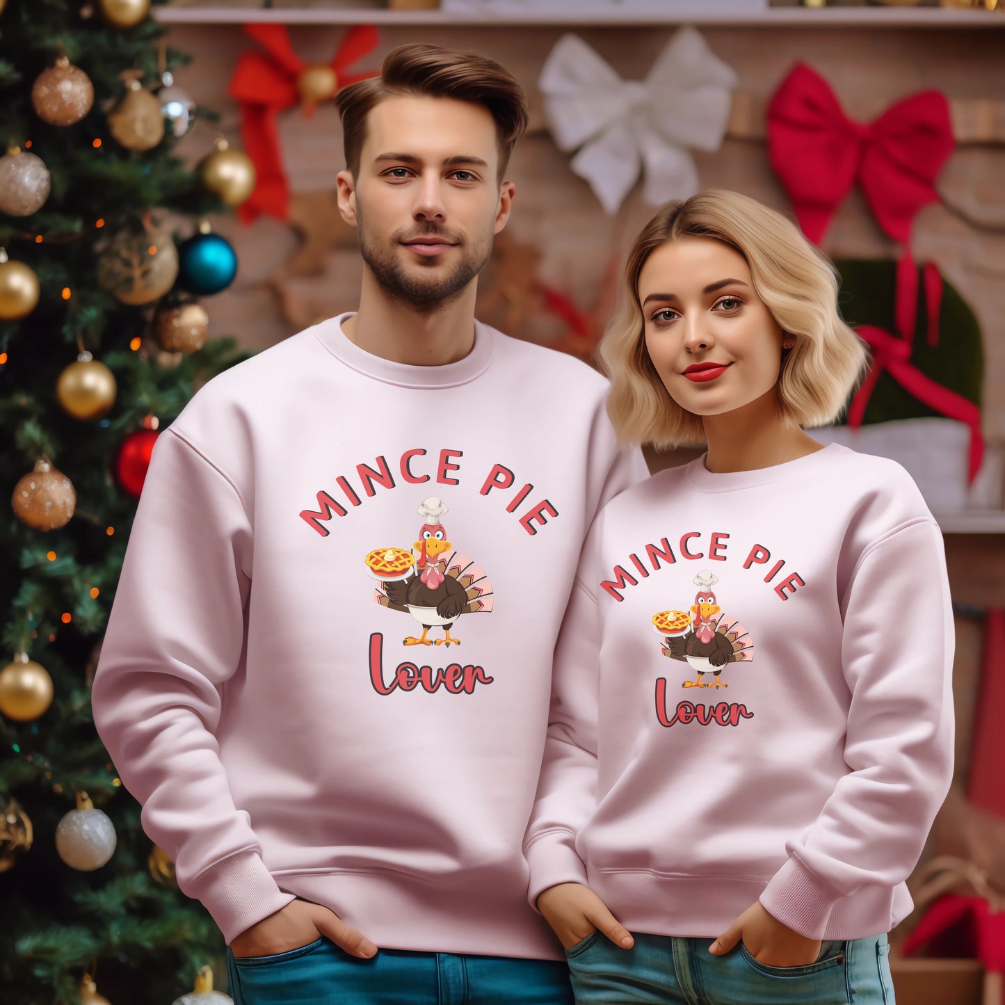 Unisex Mince Pie Lover Funny Christmas Sweatshirt for Adults and Youths