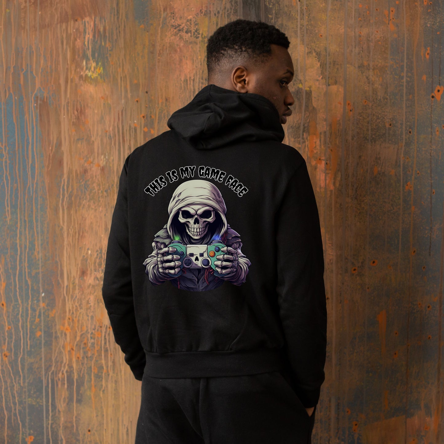 Youth Luxury Gamer Hoodie - Game Face Skeleton