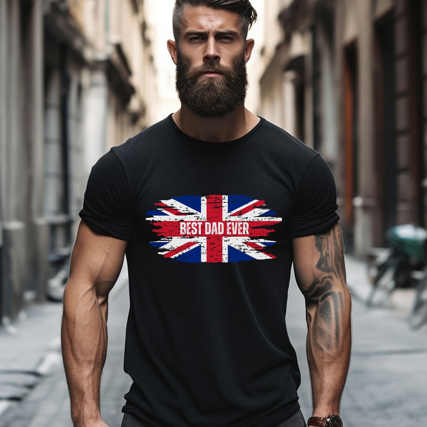 Best Dad Ever Patriotic Shirt - Father's Day Union Jack Shirt