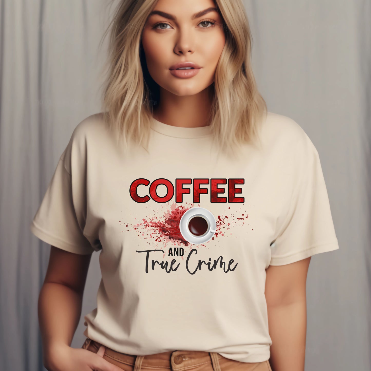 Coffee and True Crime T-Shirt - Crime Shows and Coffee Gift