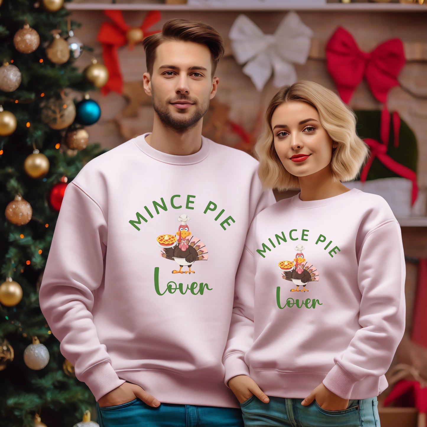 Unisex Mince Pie Lover Funny Christmas Sweater for Adults and Youths