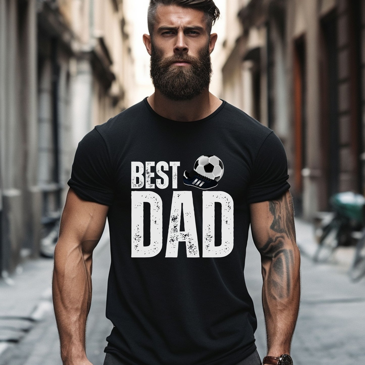 Best Footballer Dad Tee - Father's Day Football Gift