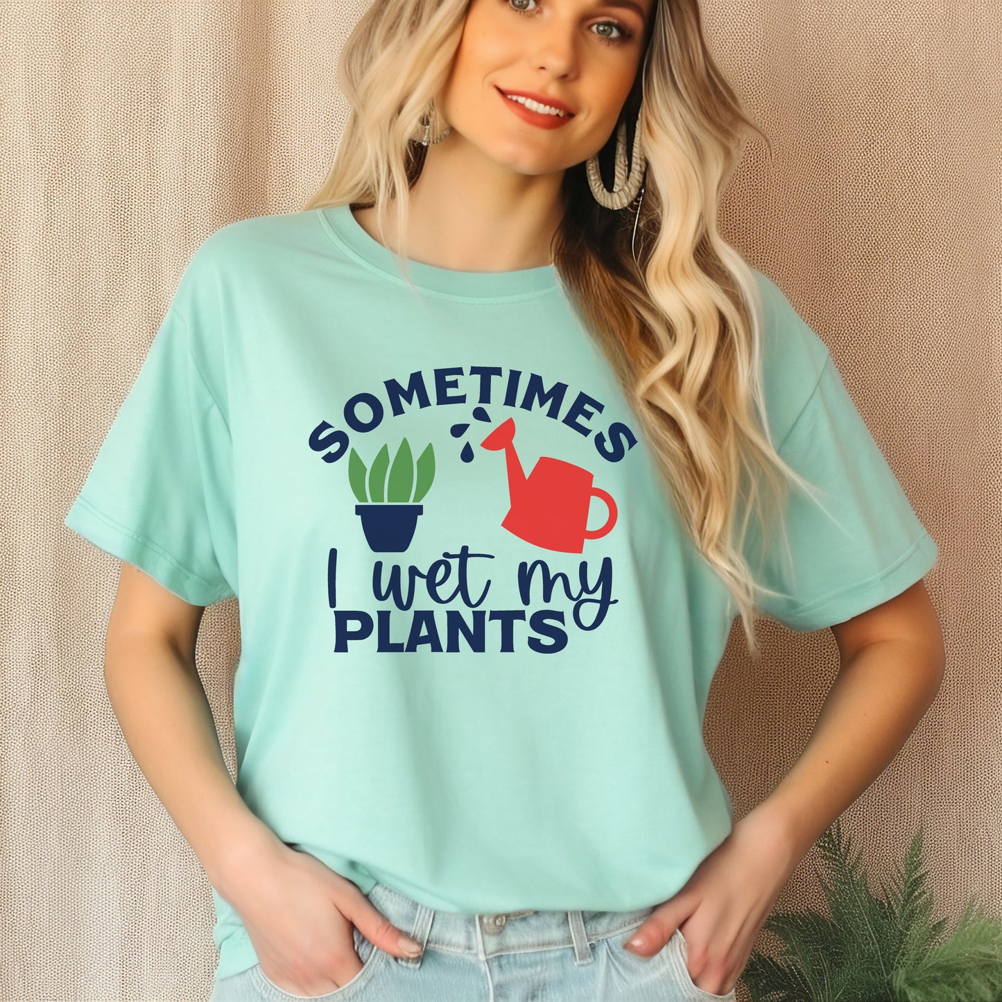 Funny Gardening T-shirt - Sometimes I Wet My Plants