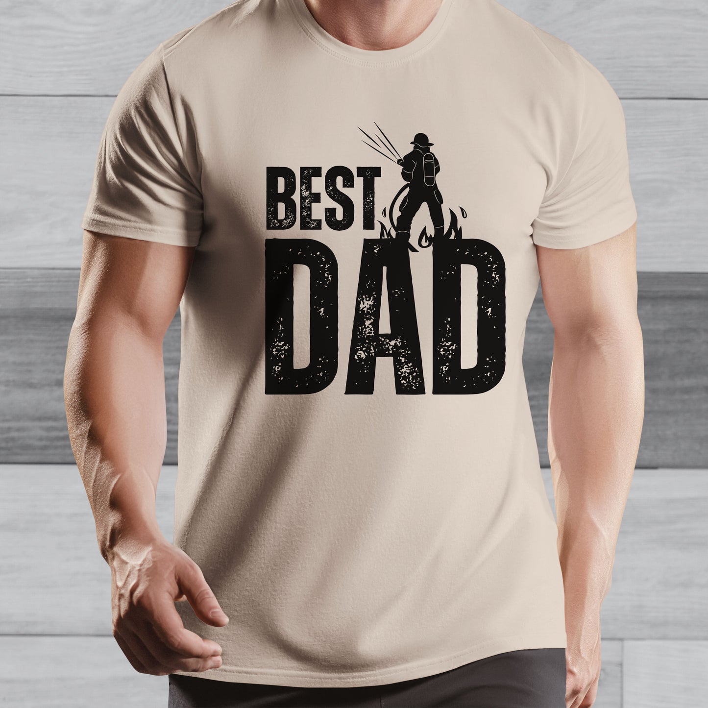 Best Fireman Dad T-shirt - Firefighter Father's Day Gift