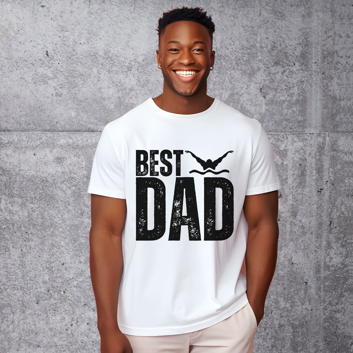 Best Swimming Dad T-shirt, Father's Day or Birthday Gift for Swimmer