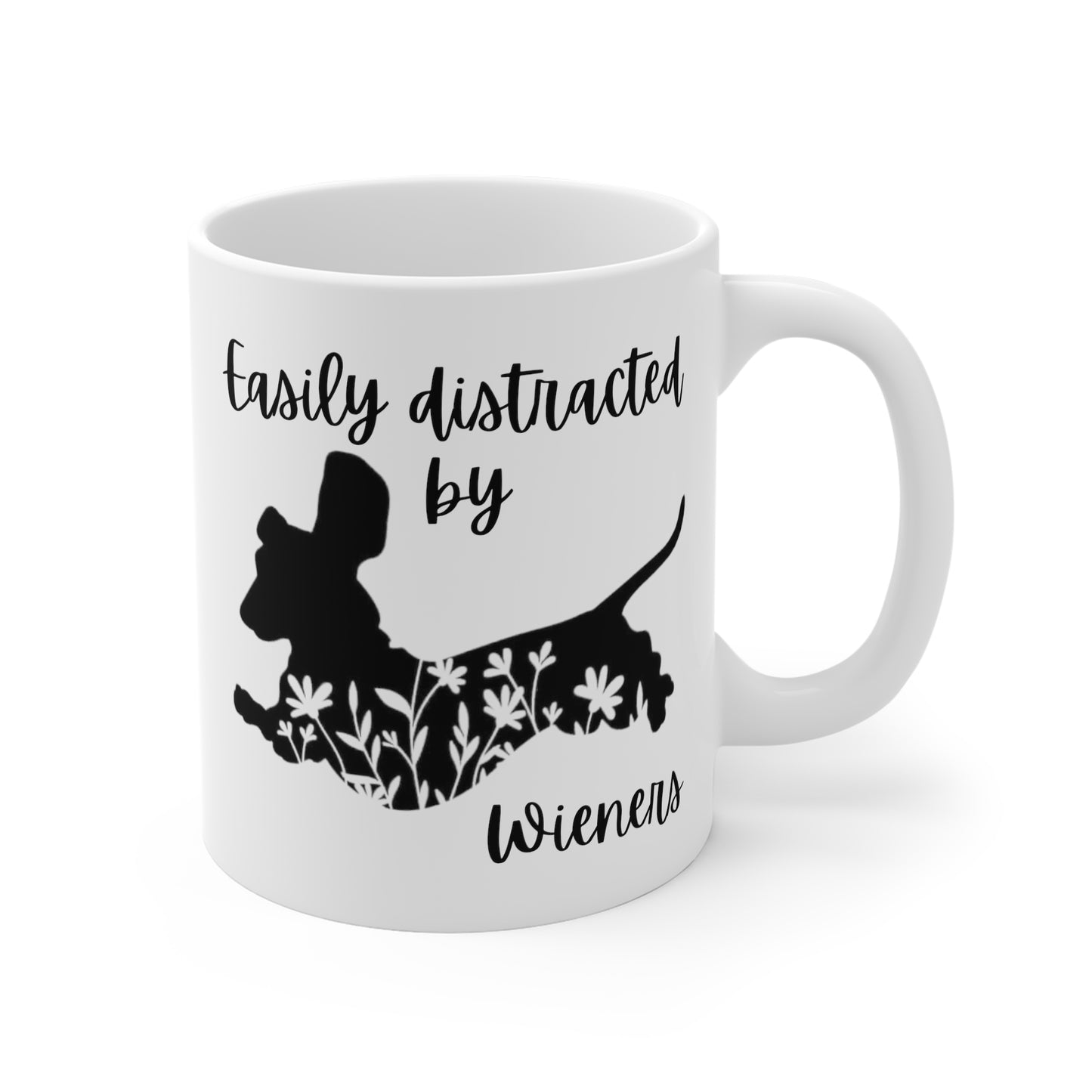 Adult Humour Dachshund Lover's Mug - Easily Distracted by Wieners