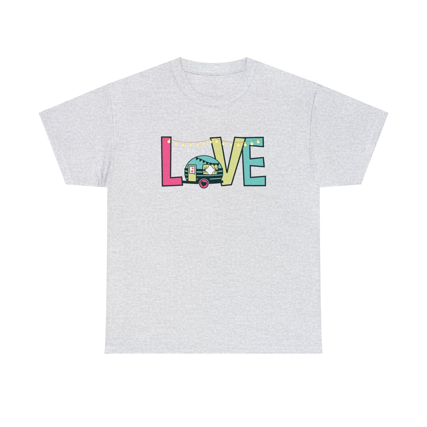 Unisex Pastel LOVE Caravanning T-shirt for Adults and Youths