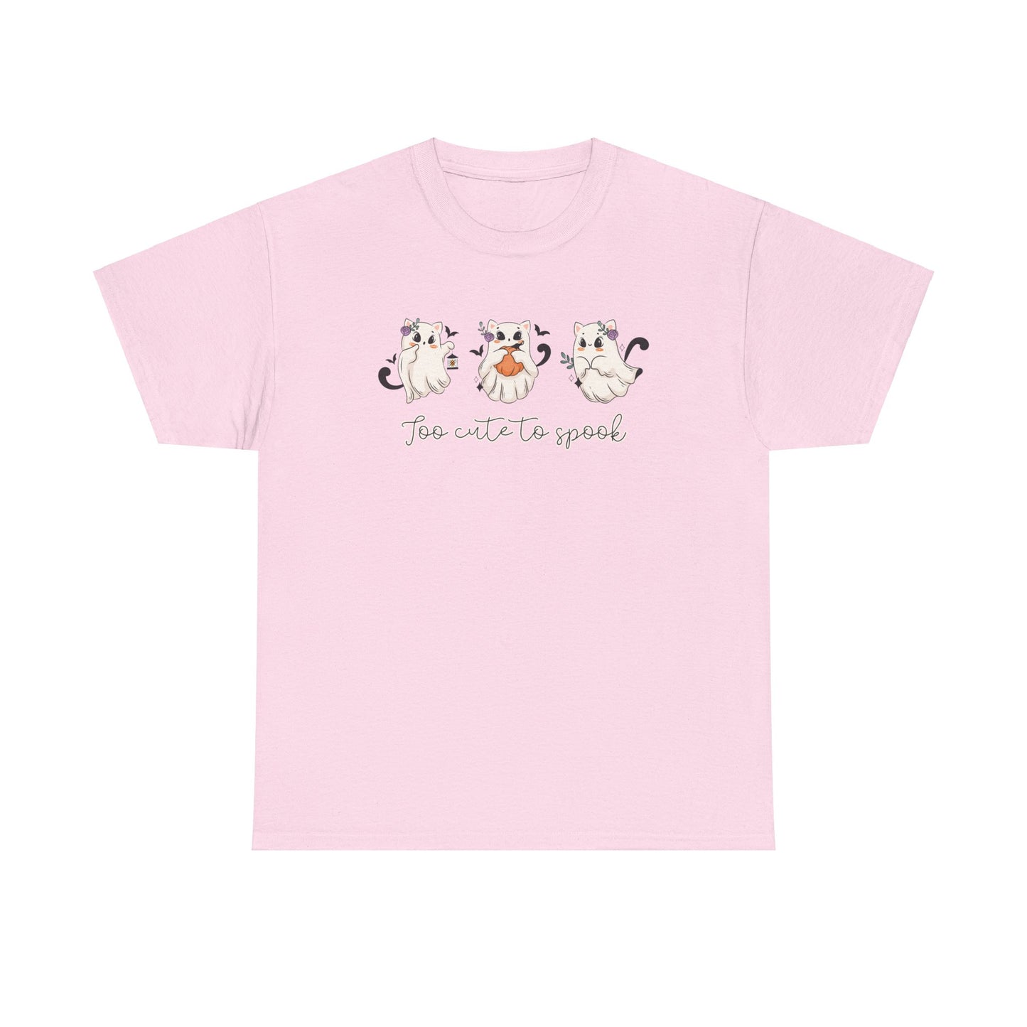 Cute Ghost Cat Halloween T-shirt - Too Cute to Spook