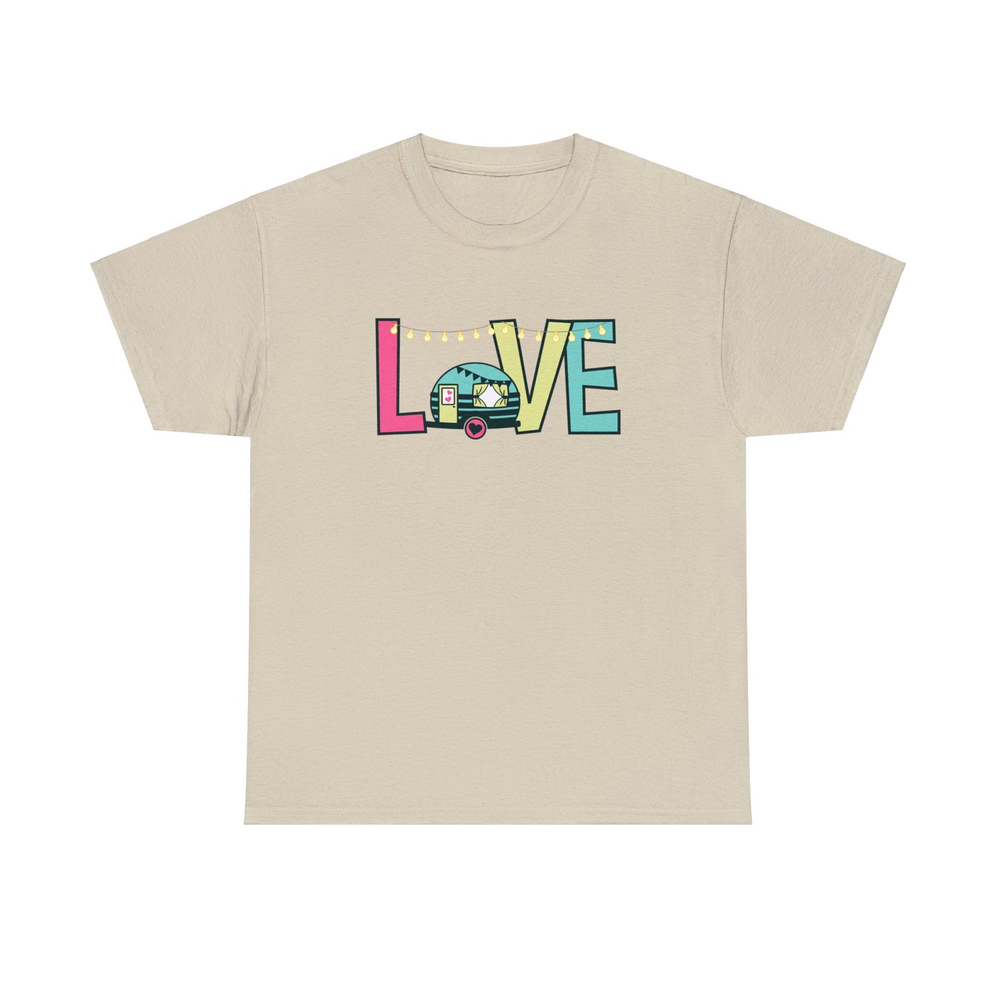 Unisex Pastel LOVE Caravanning T-shirt for Adults and Youths