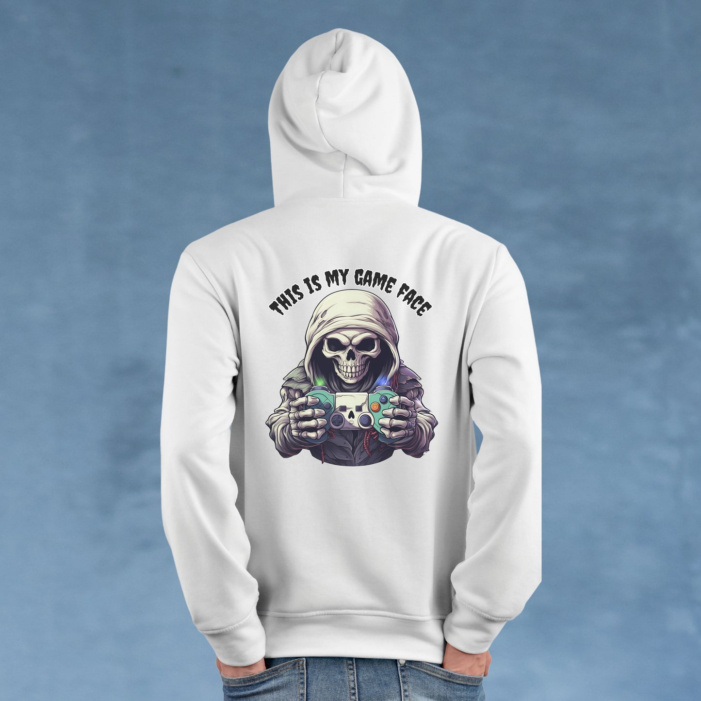 Youth Luxury Gamer Hoodie - Game Face Skeleton