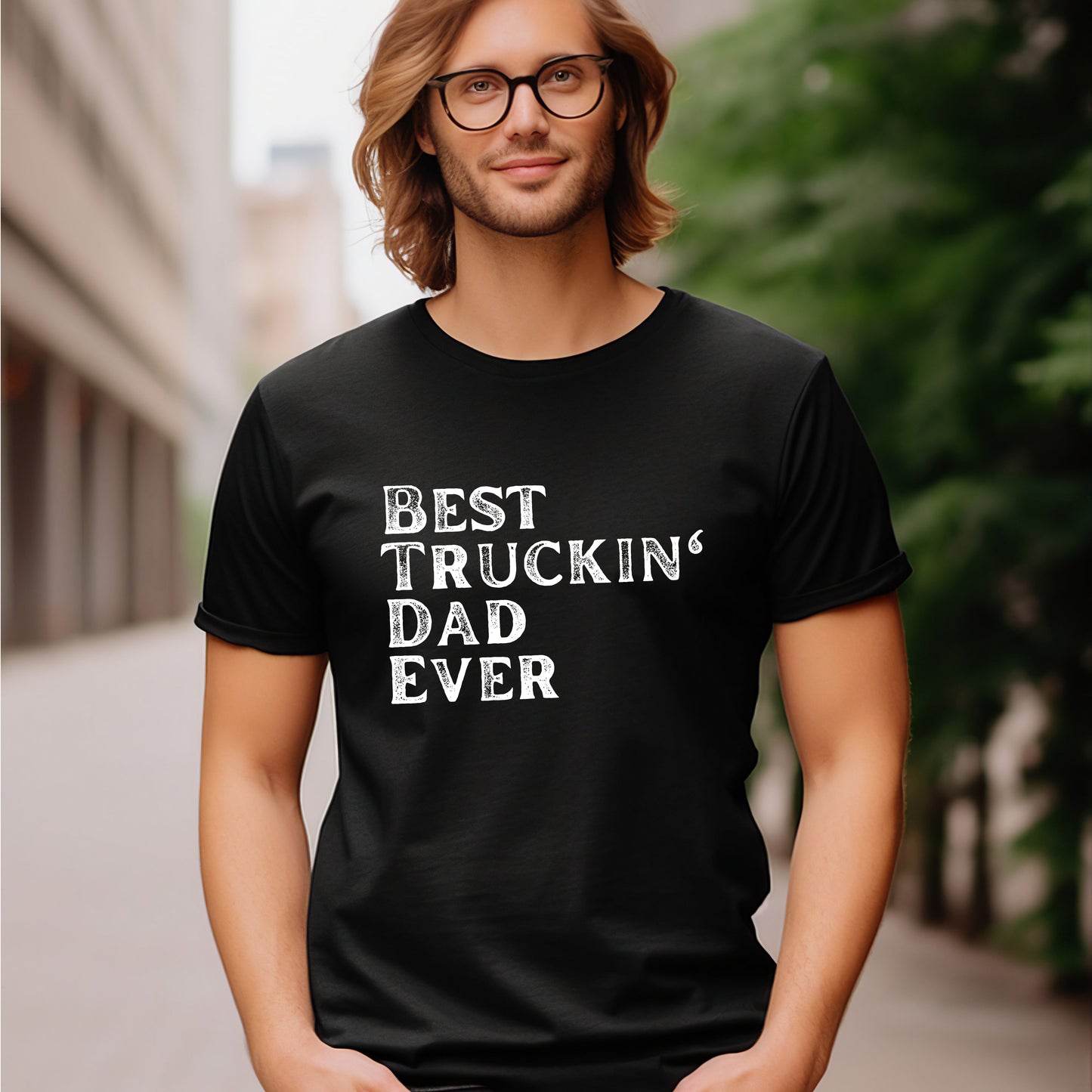 Best Truck Driver Dad T-shirt, Best Truckin' Dad Gift