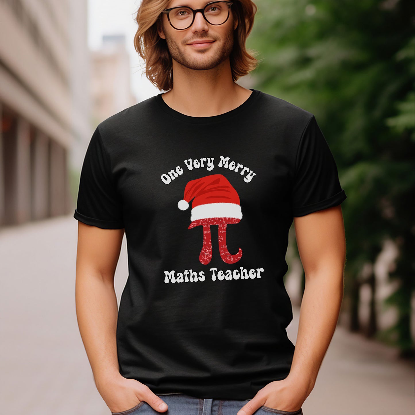 Maths Teacher Christmas Gift - Luxury T-shirt