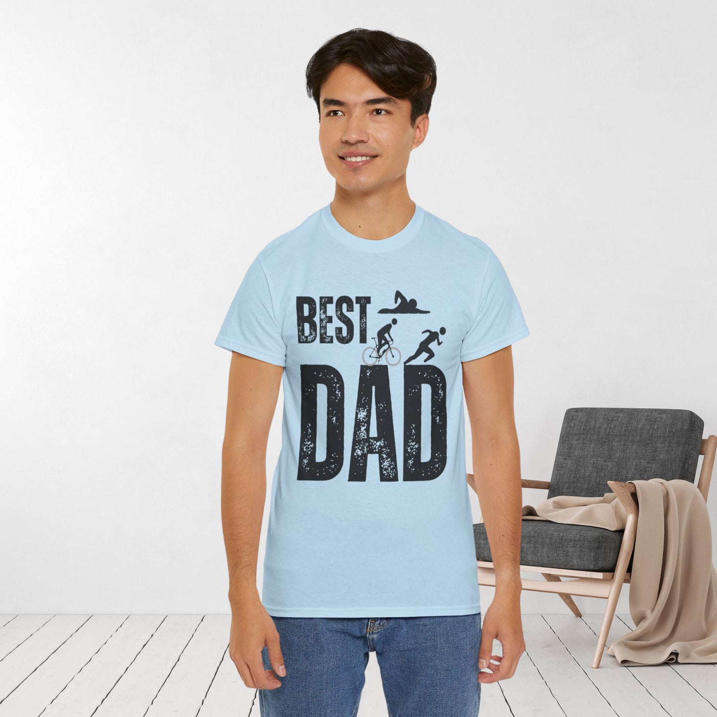 Best Triathlete Dad T-shirt - Triathlon Dad Birthday or Father's Day Gift