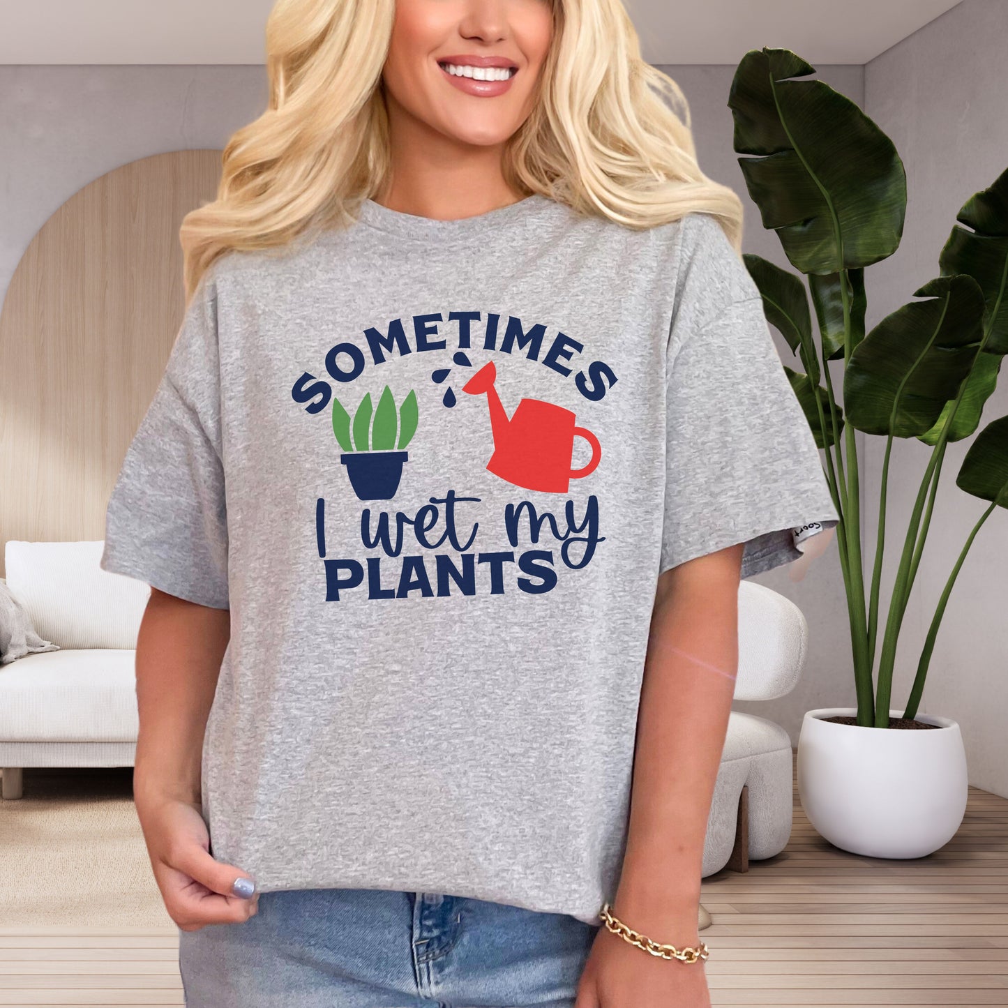 Funny Gardening T-shirt - Sometimes I Wet My Plants