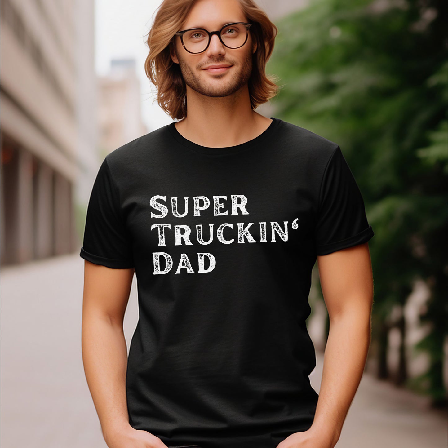 Super Truck Driver Dad T-shirt, Super Truckin' Dad Gift