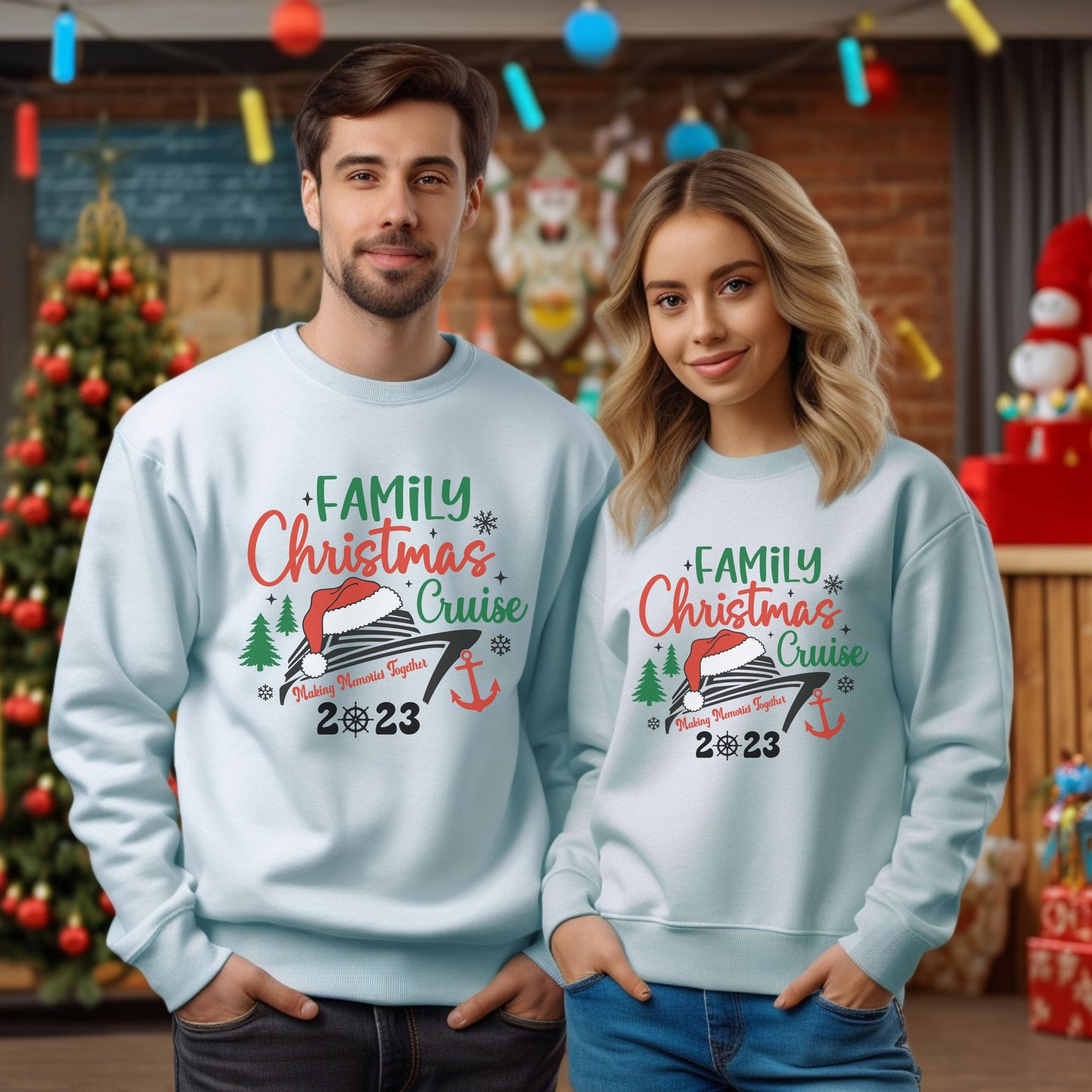 Family Christmas Cruising Sweatshirt 2023