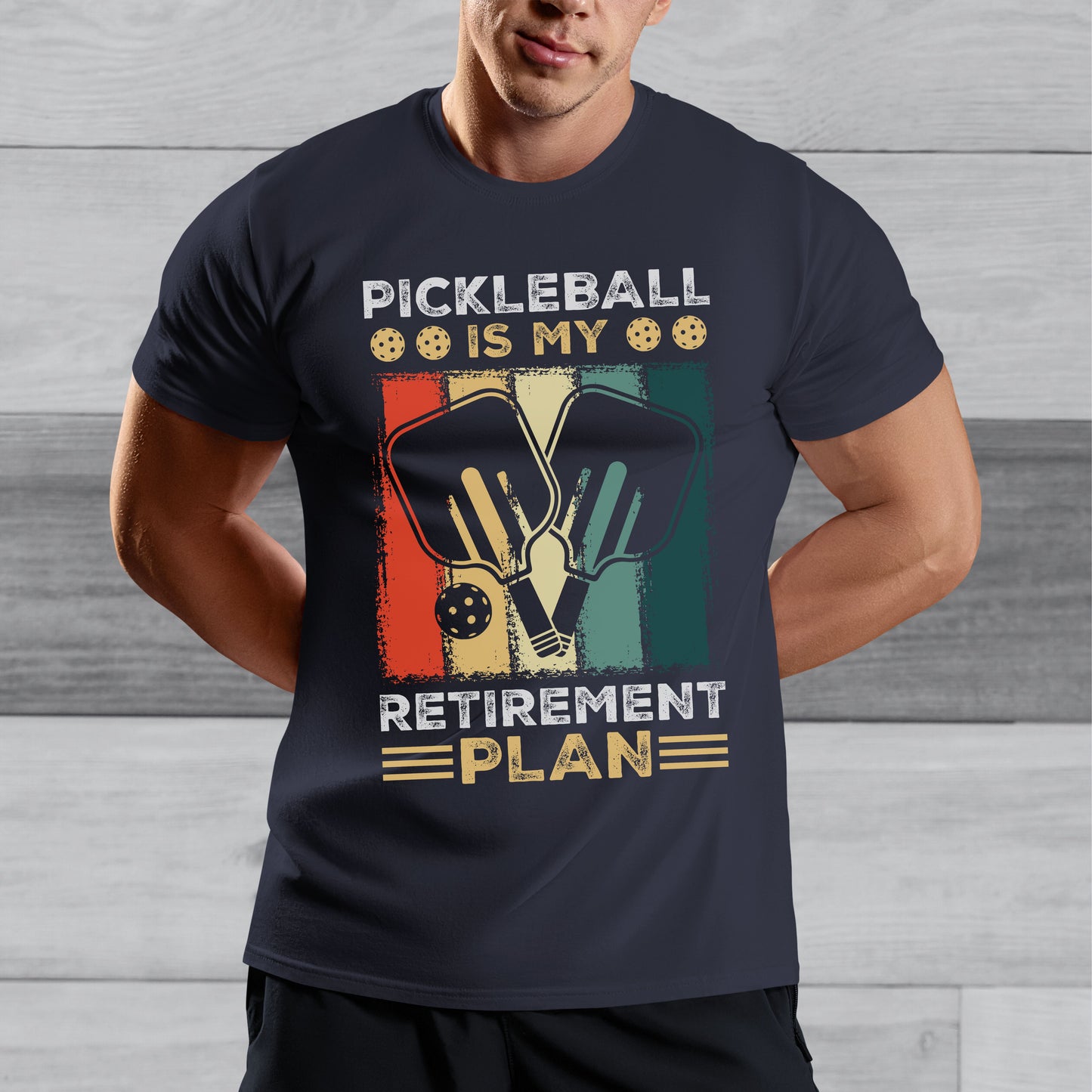 Funny Unisex Retirement Plan Pickleball Luxury T-shirt