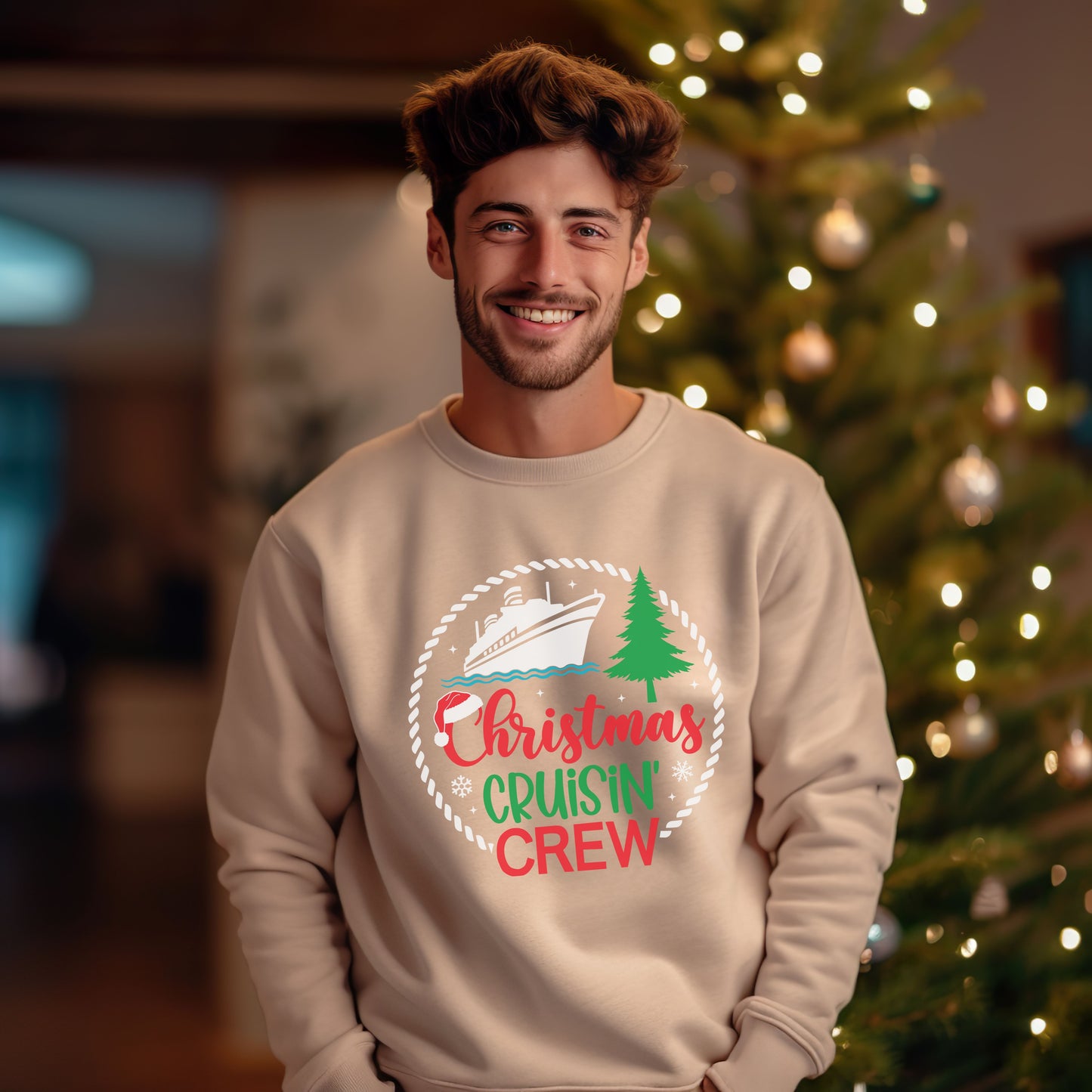 Family Christmas Cruising Sweatshirt - Cruising Crew