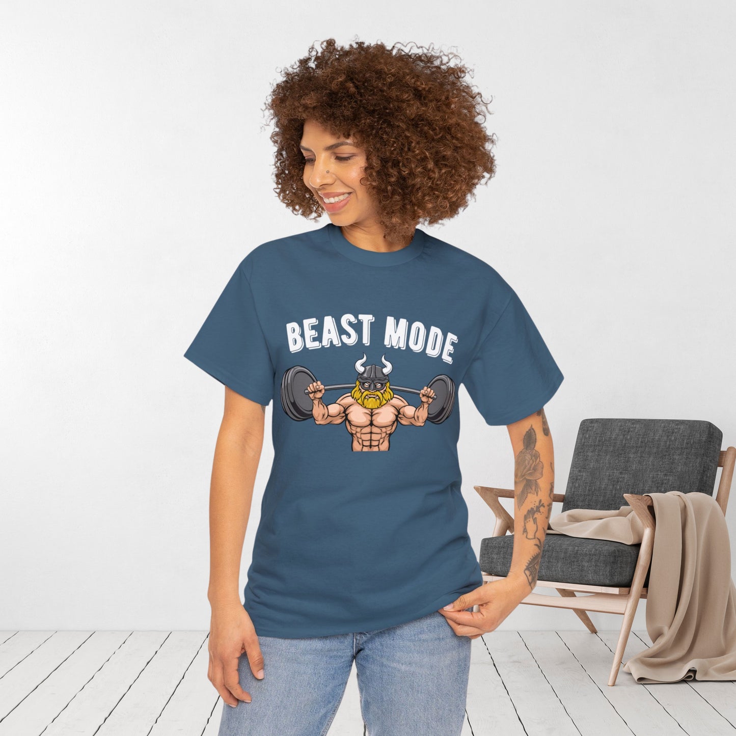 Beast Mode Viking Gym T-shirt - Men's Weight Training Gift