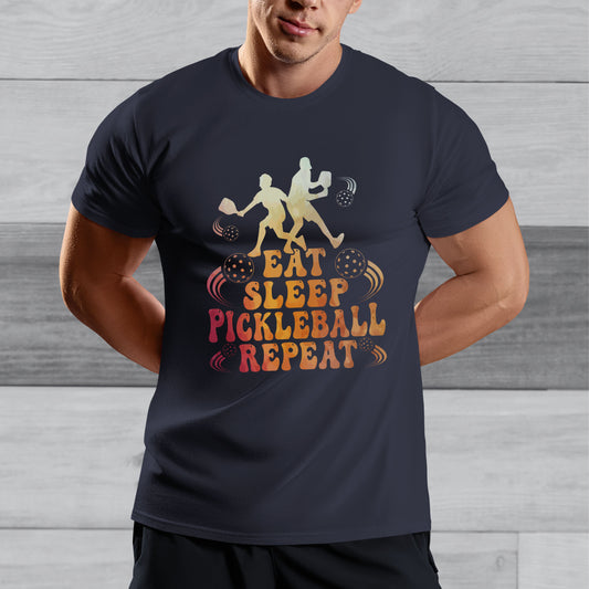 Eat, Sleep, Pickleball, Repeat Unisex Luxury T-shirt