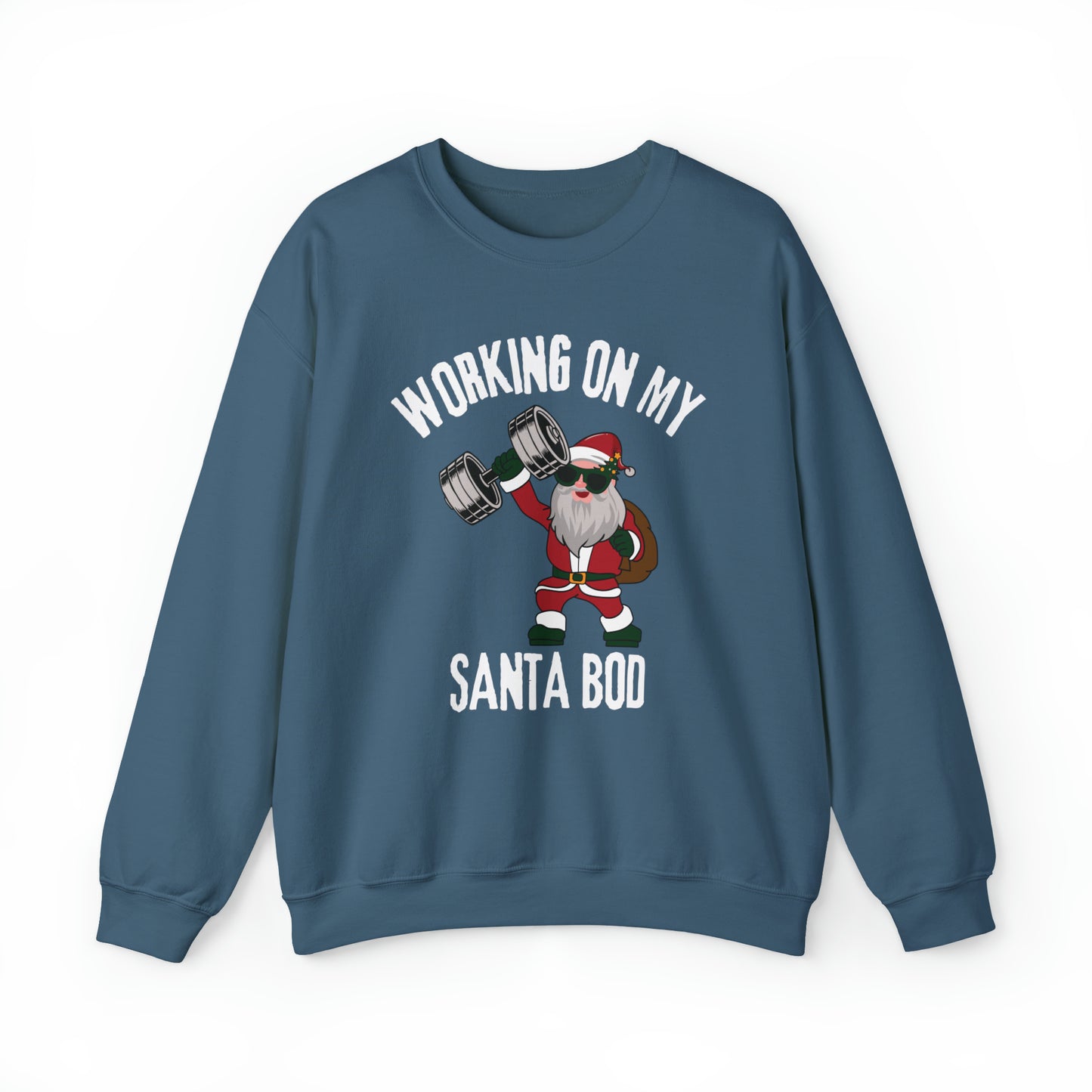 Funny Working On My Santa Bod Luxury Christmas Sweatshirt