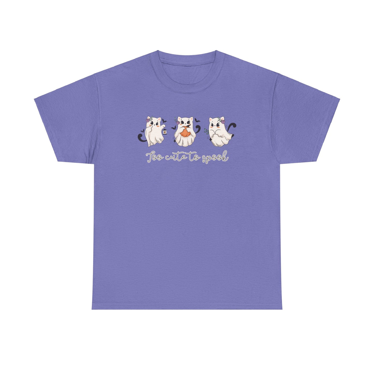 Cute Ghost Cat Halloween T-shirt - Too Cute to Spook