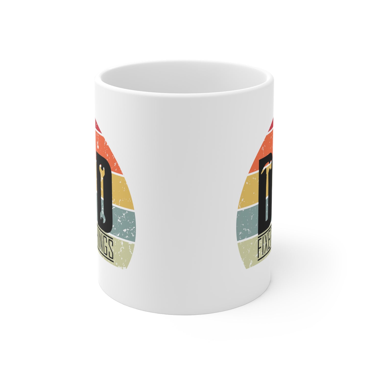 Trendy Retro Sunset Gift For Dad - DAD Fixer of Things Mug