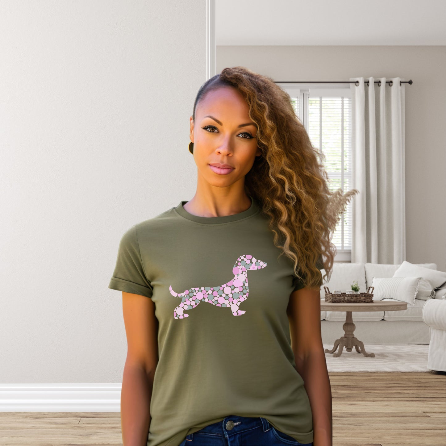 Cute Sausage Dog Dachshund T-shirt - Pastels