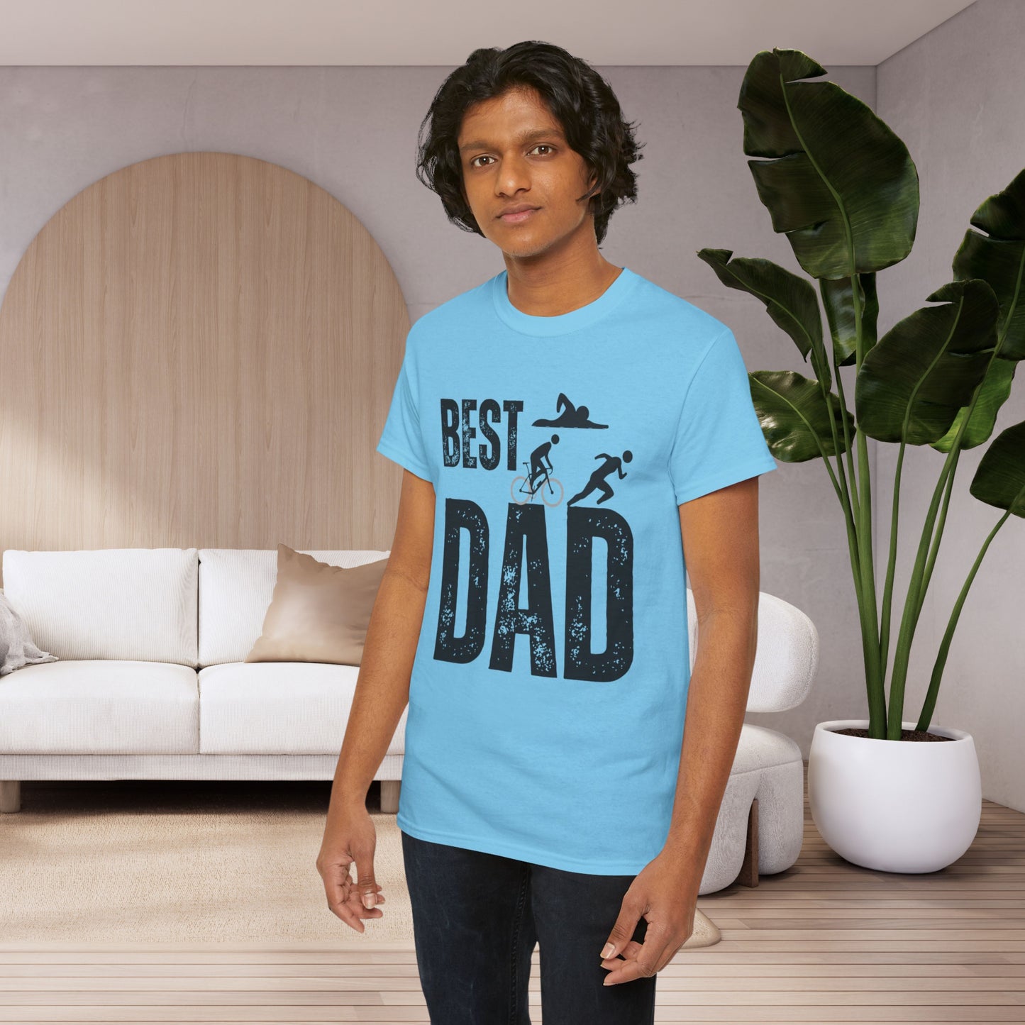 Best Triathlete Dad T-shirt - Triathlon Dad Birthday or Father's Day Gift