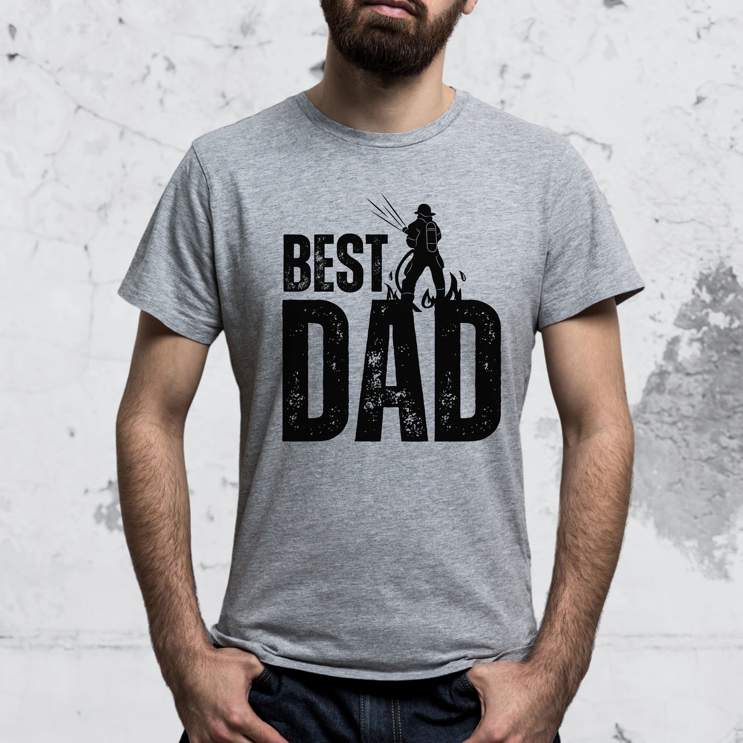 Best Fireman Dad T-shirt - Firefighter Father's Day Gift