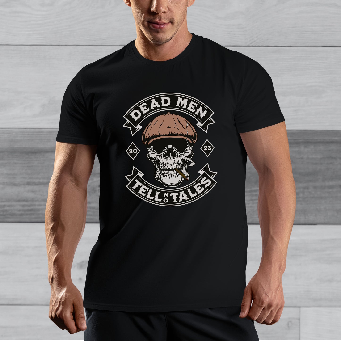 Men's 'Dead Men Tell No Tails' Vintage Gothic T-shirt