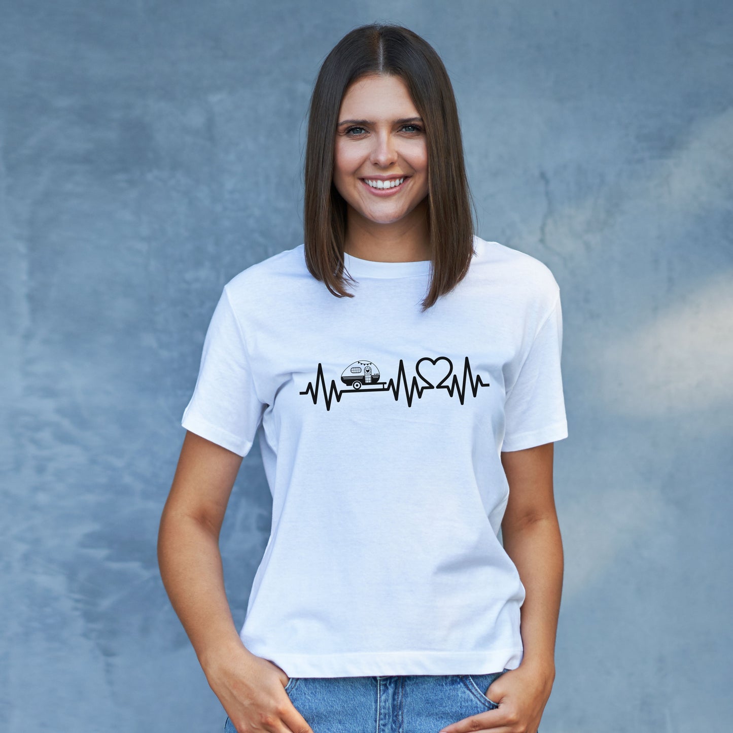 Love Caravanning T-shirt - Heartbeat Caravan Owner Gift