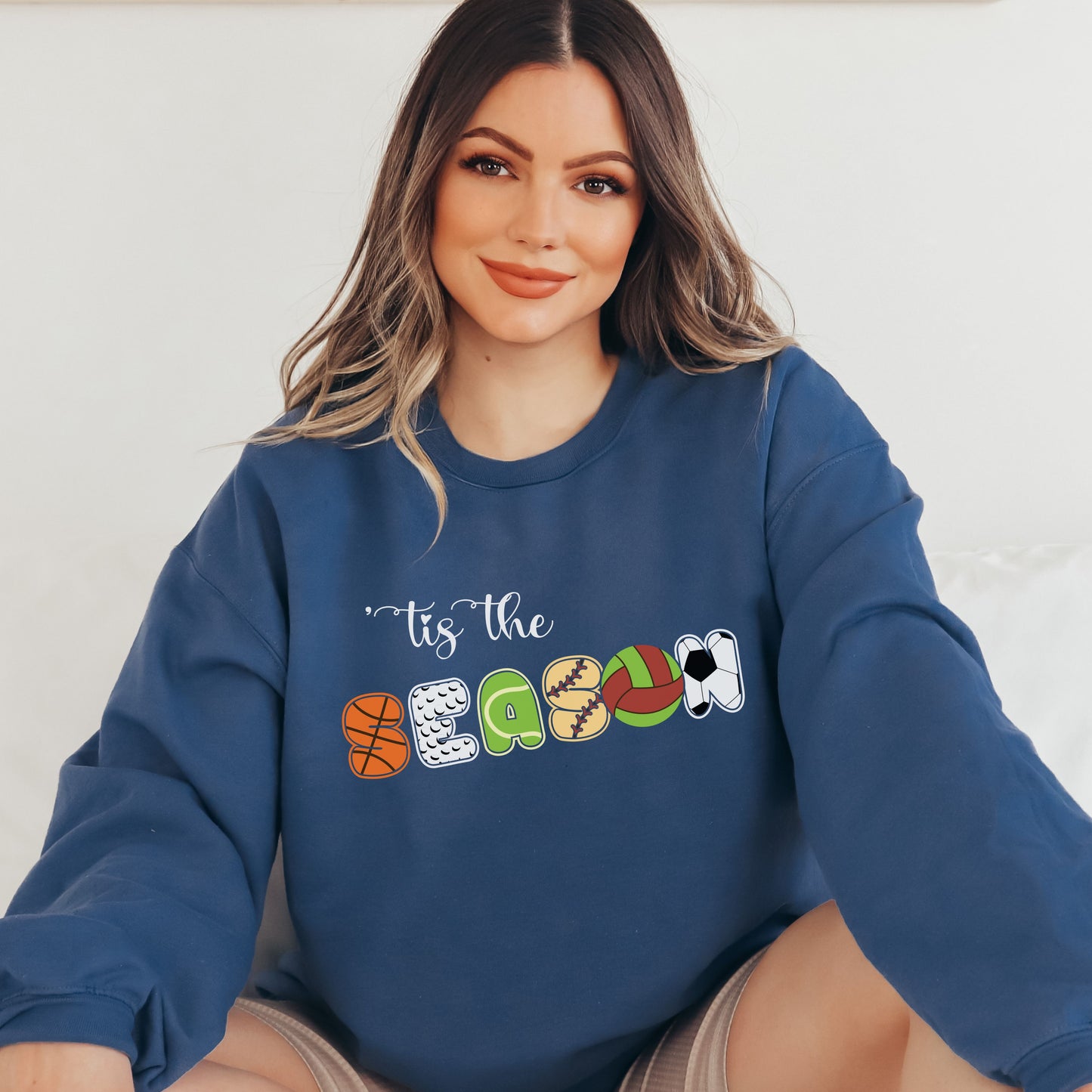 Tis' The Season Sporty Christmas Luxury Sweatshirt