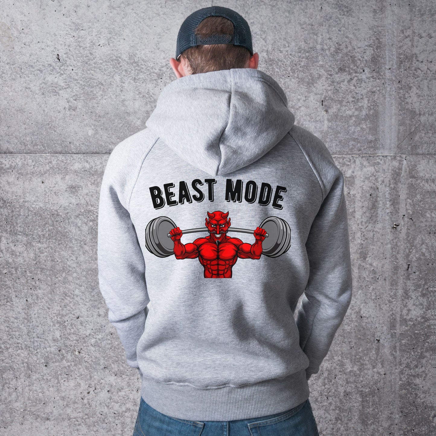 Beast Mode Devil Gym Hoodie - Weight Training Top