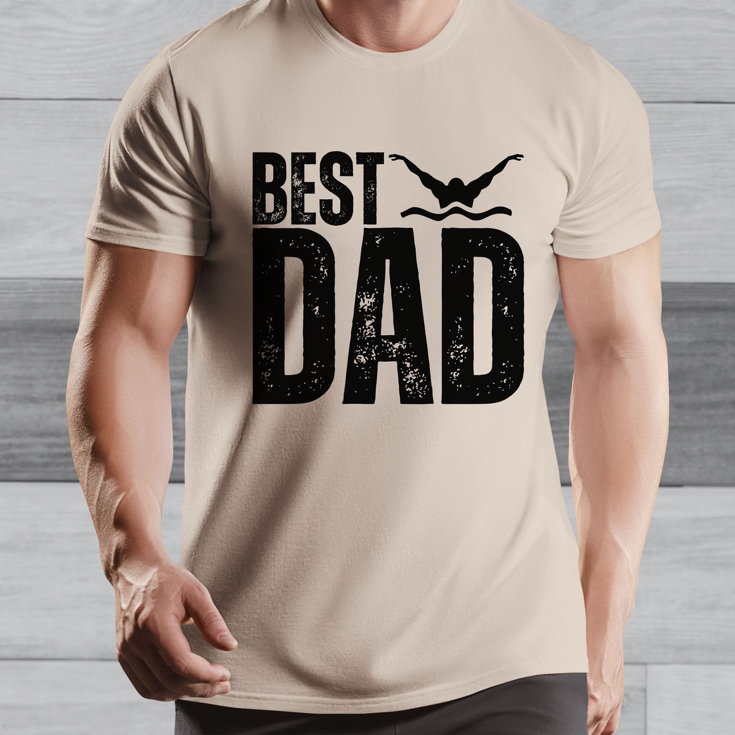 Best Swimming Dad T-shirt, Father's Day or Birthday Gift for Swimmer