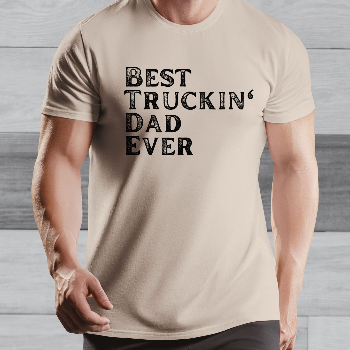 Best Truck Driver Dad T-shirt, Best Truckin' Dad Gift