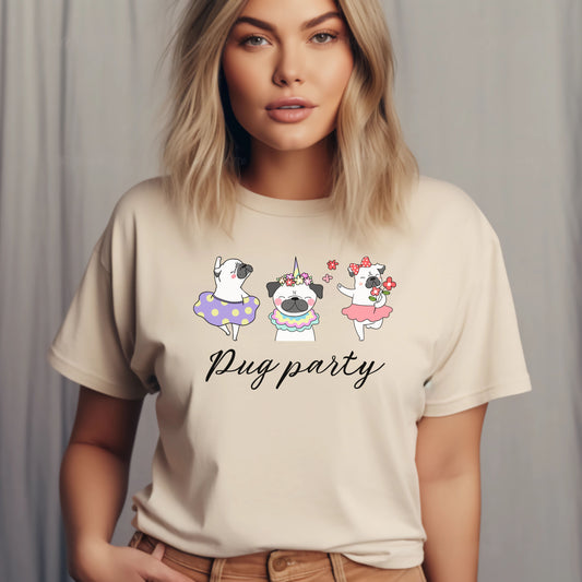 Cute Ballerina Dancing Pug T-shirt - Pug Party