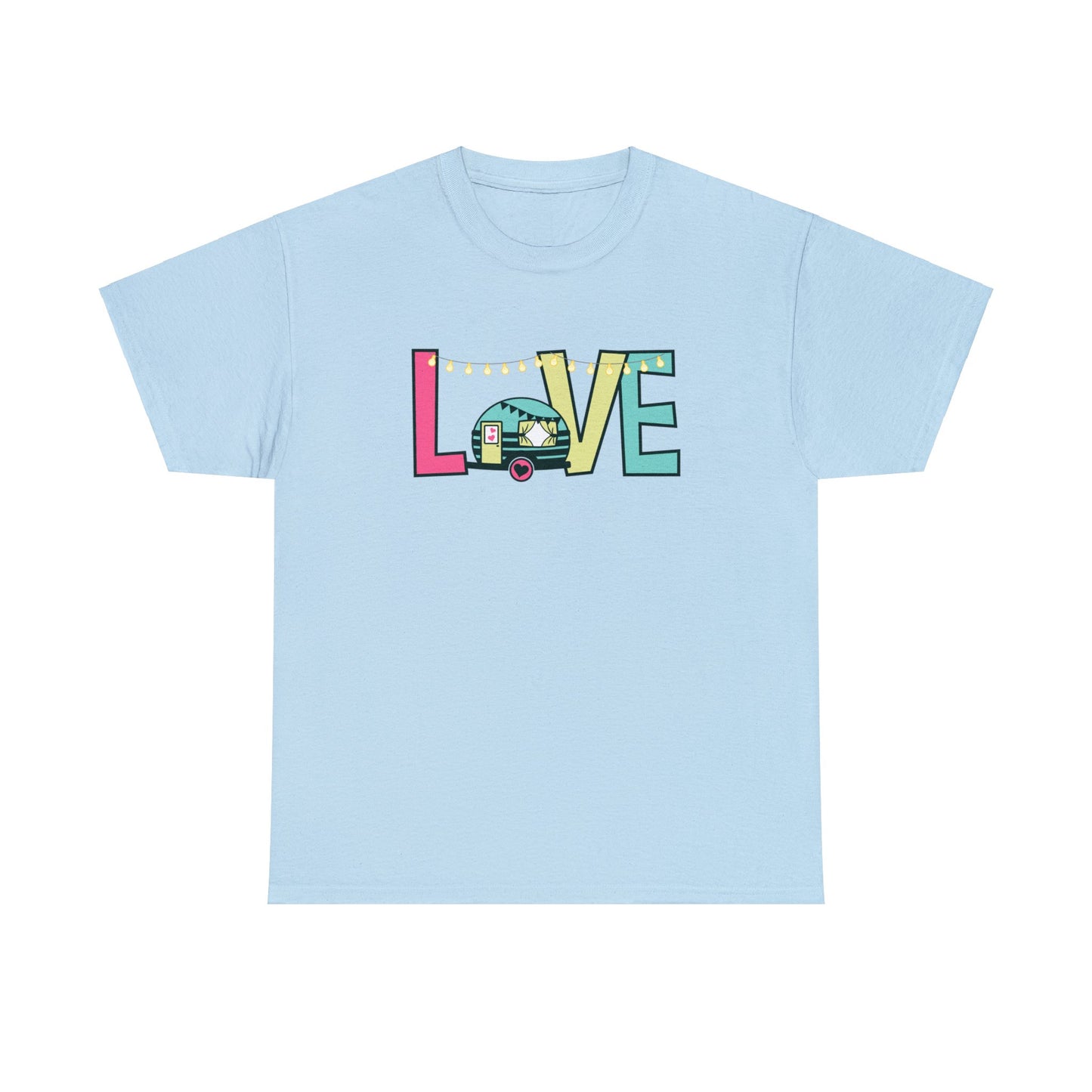 Unisex Pastel LOVE Caravanning T-shirt for Adults and Youths