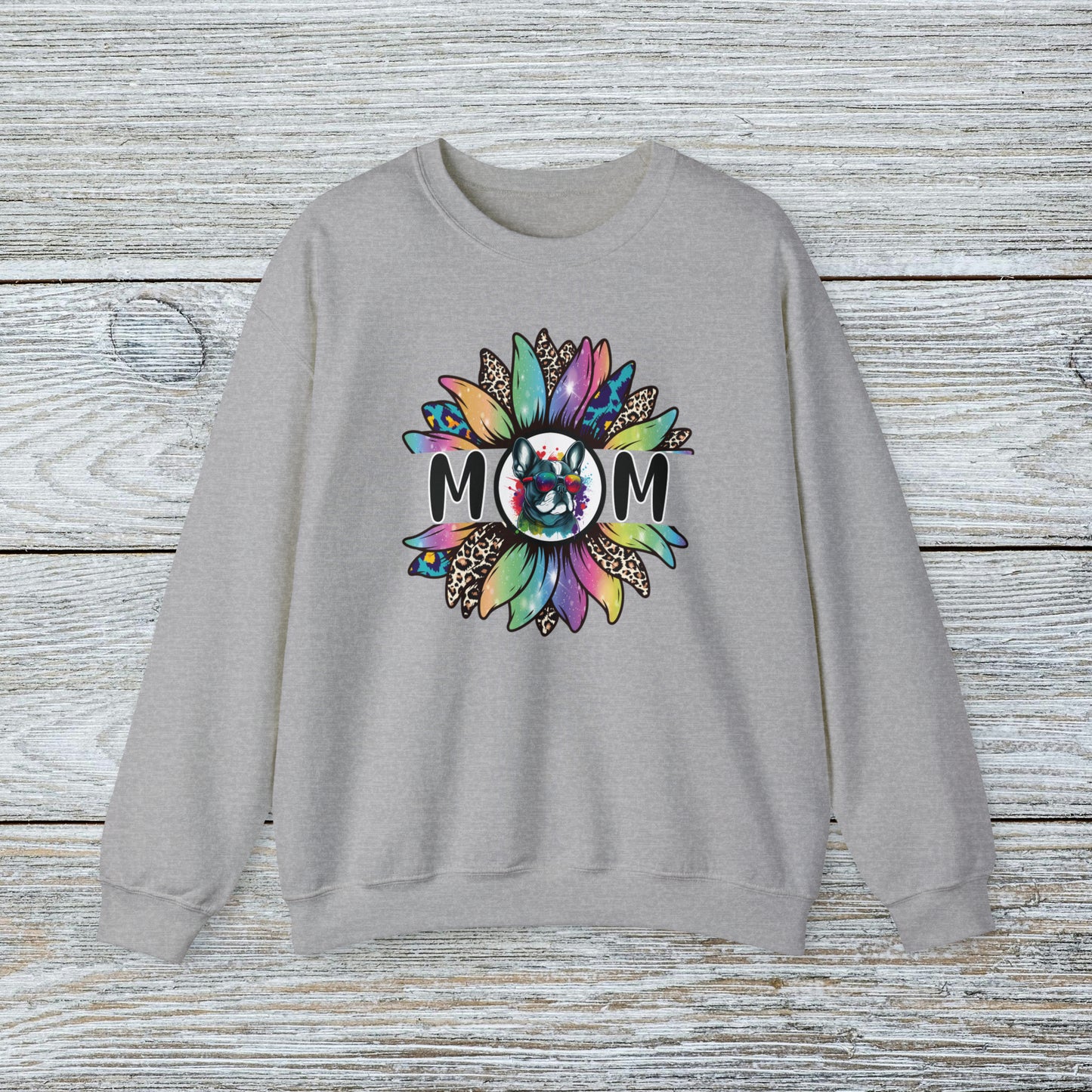 Women's Water Colour Drip French Bull Dog Mom Sweatshirt