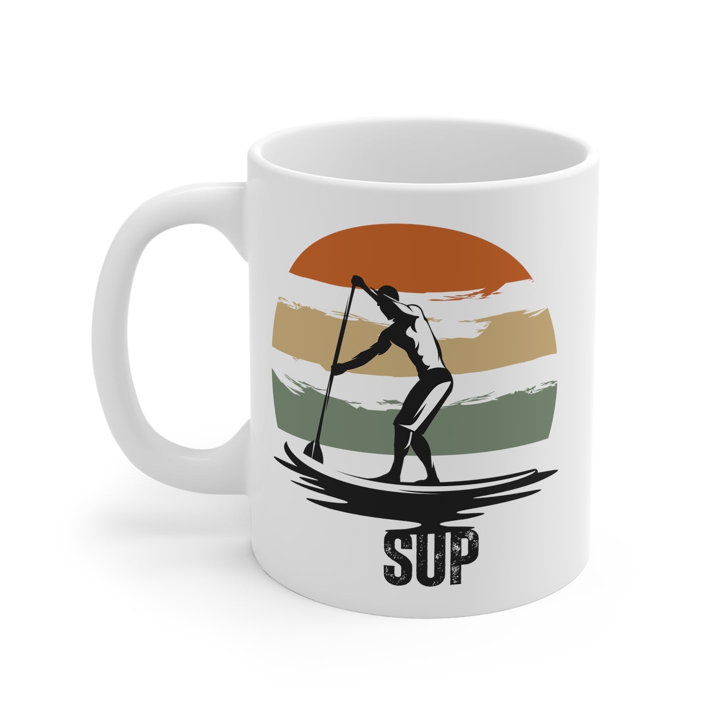 Men's Retro Sunset SUP Mug - Stand Up Paddle-boarding Gift