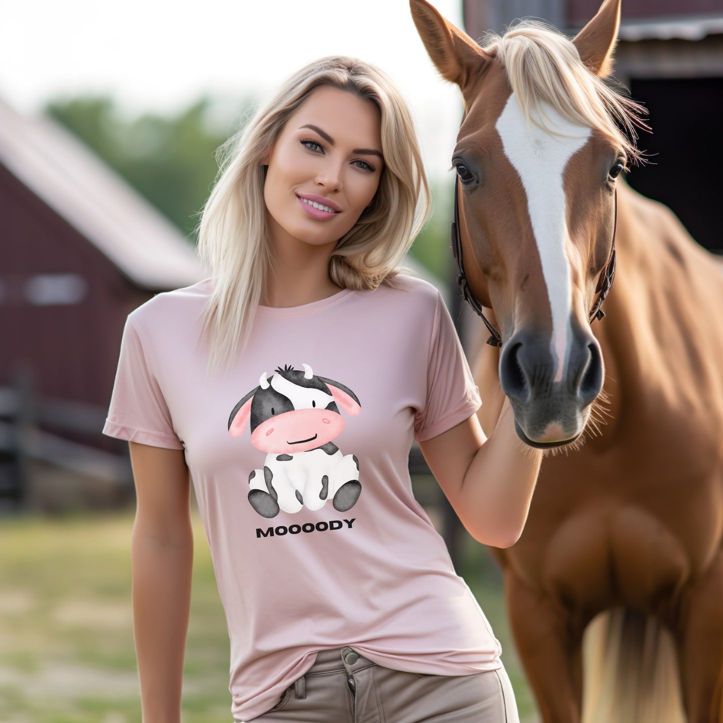 Funny Moody Cow T-shirt - Adult and Youth