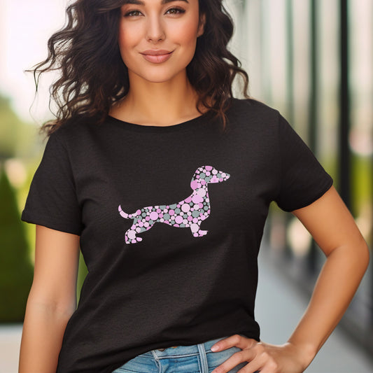 Cute Sausage Dog Dachshund T-shirt - Pastels