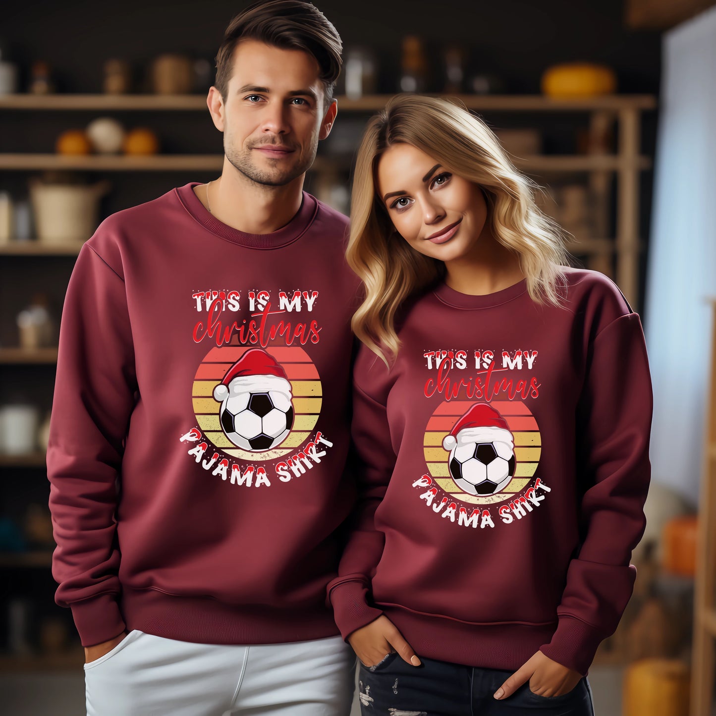 Luxury Christmas Football Fan Sweatshirt