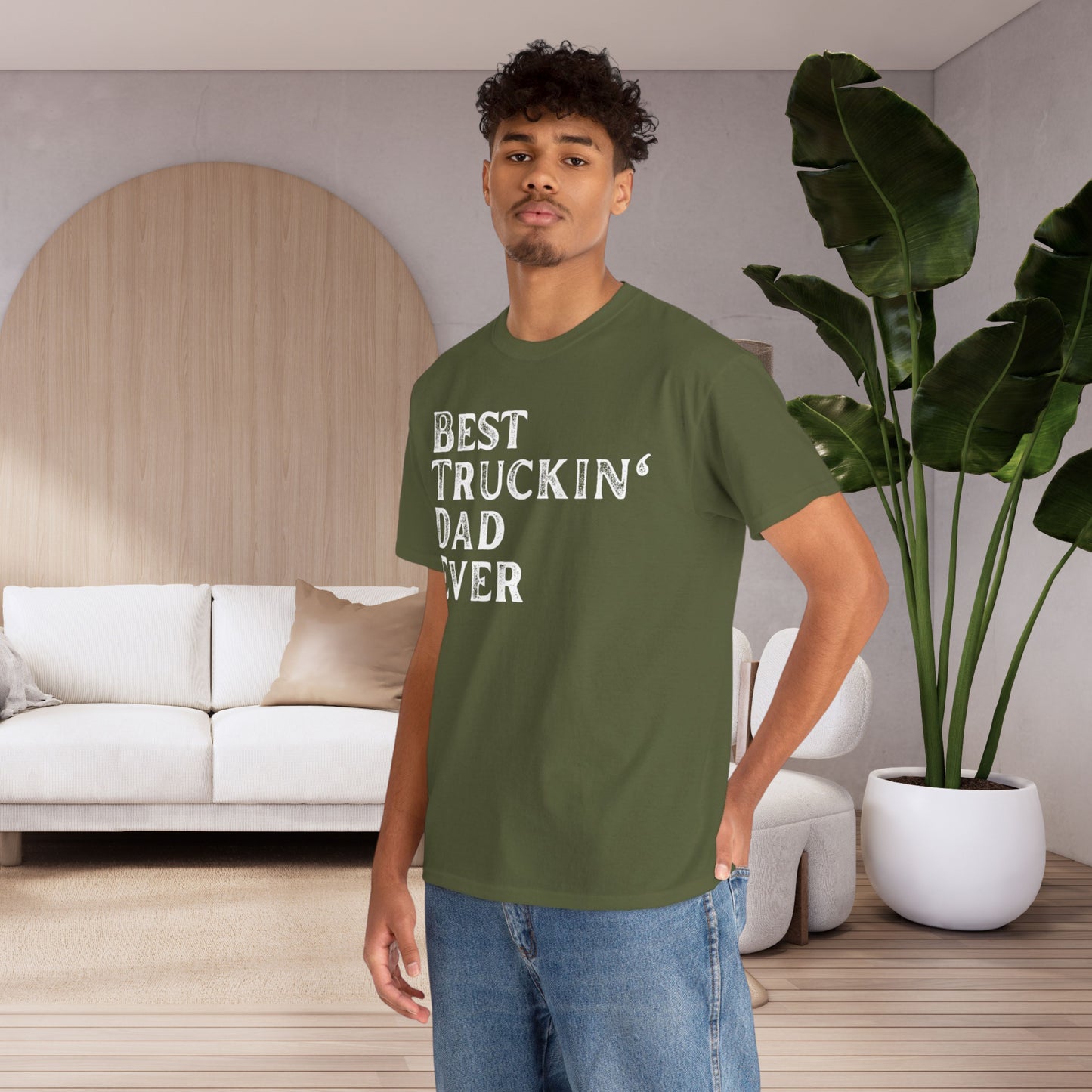 Best Truck Driver Dad T-shirt, Best Truckin' Dad Gift