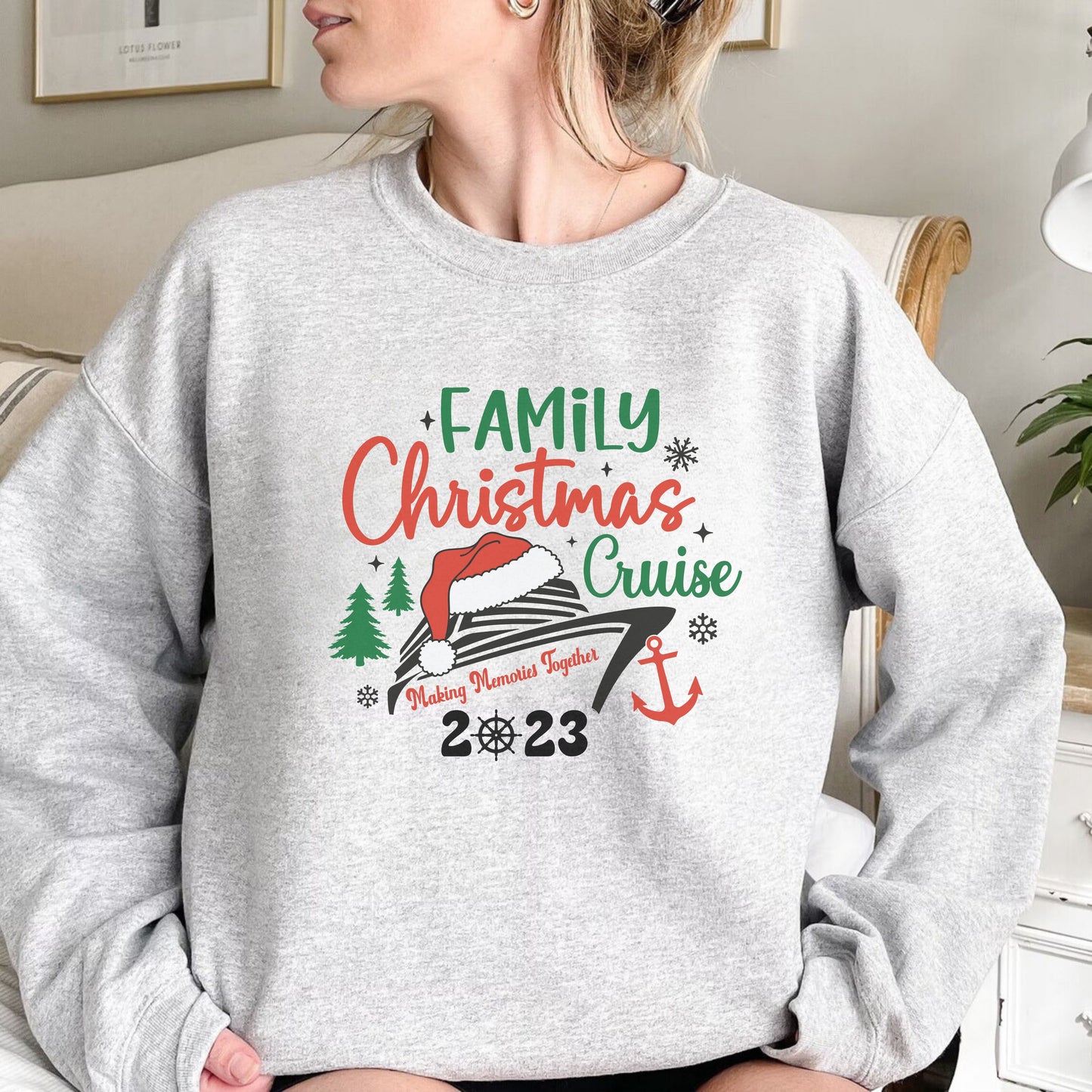 Family Christmas Cruising Sweatshirt 2023