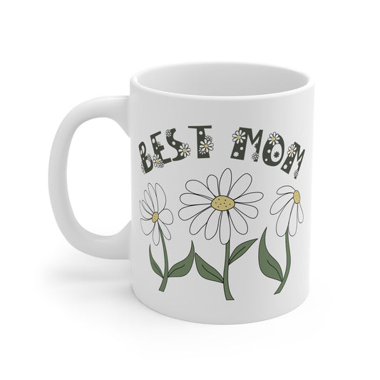 Best Mom Daisy Mug - A Beautiful Floral Mug for Mother's Day or Mom's Birthday