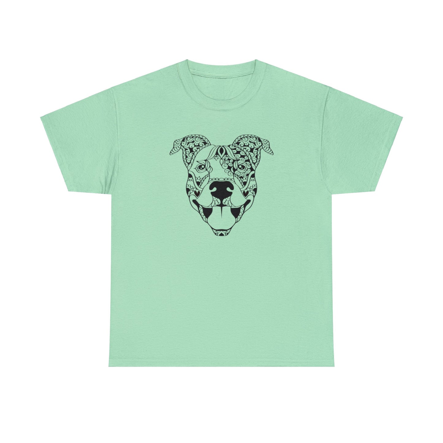 Unisex Abstract Mandala Style Staffordshire Bull Terrier T-shirt for Adults and Youths