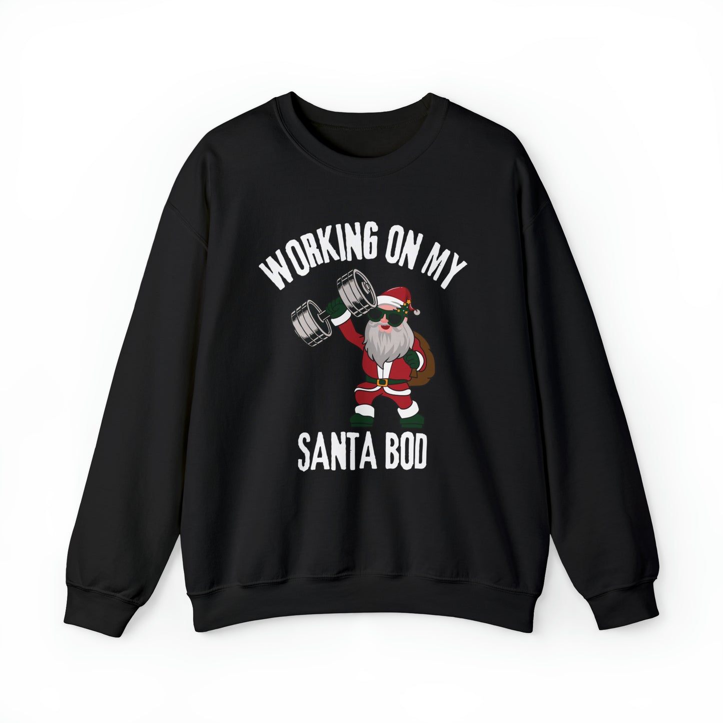 Funny Working On My Santa Bod Luxury Christmas Sweatshirt